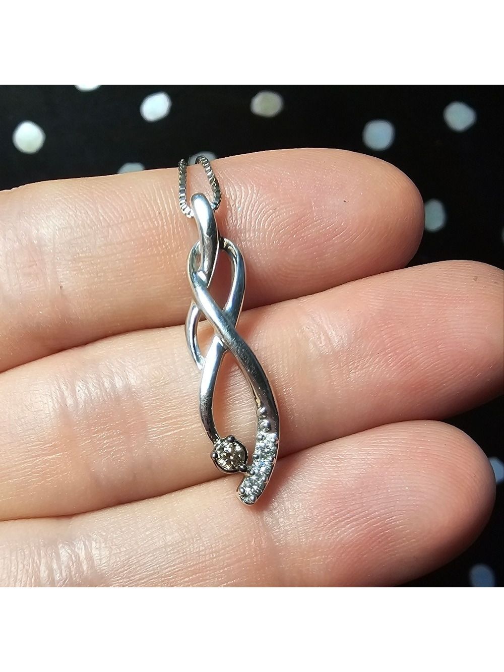 Jared Sterling Silver Chocolate Diamond Necklace